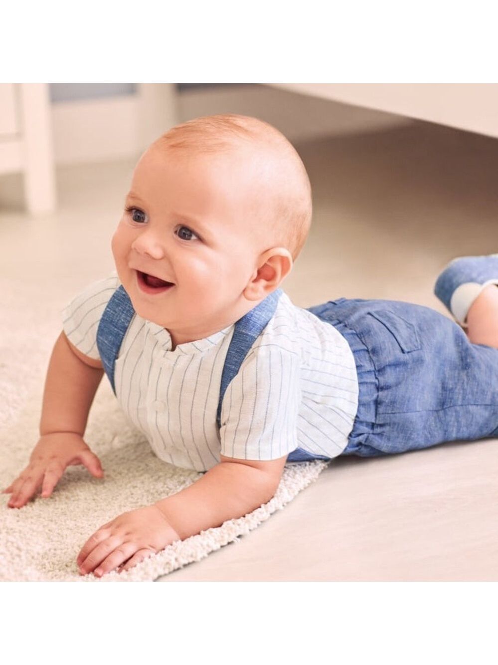 Mayoral Striped Shirt and Blue Pants Set
